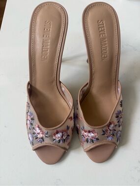 Steve Madden Priya Floral Heel Mules